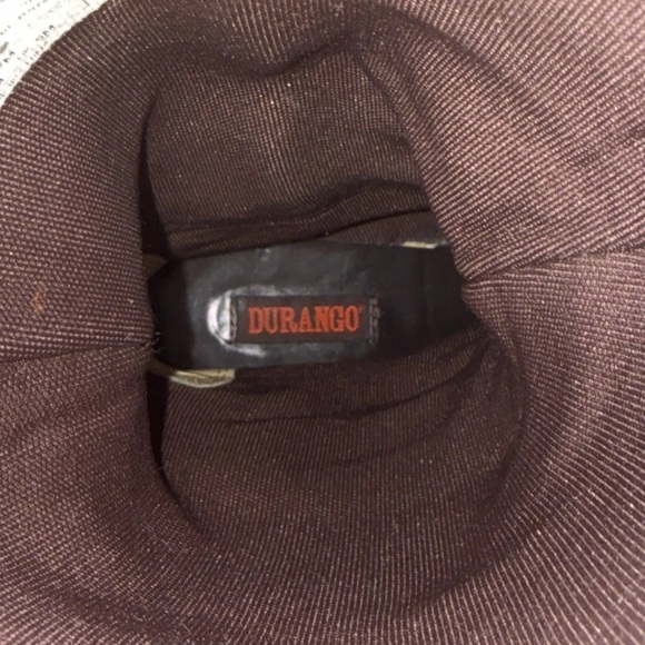 Durango Brown Leather 7 Womens Tall Riding Boots Buckle Distressed Biker - Picture 11 of 11